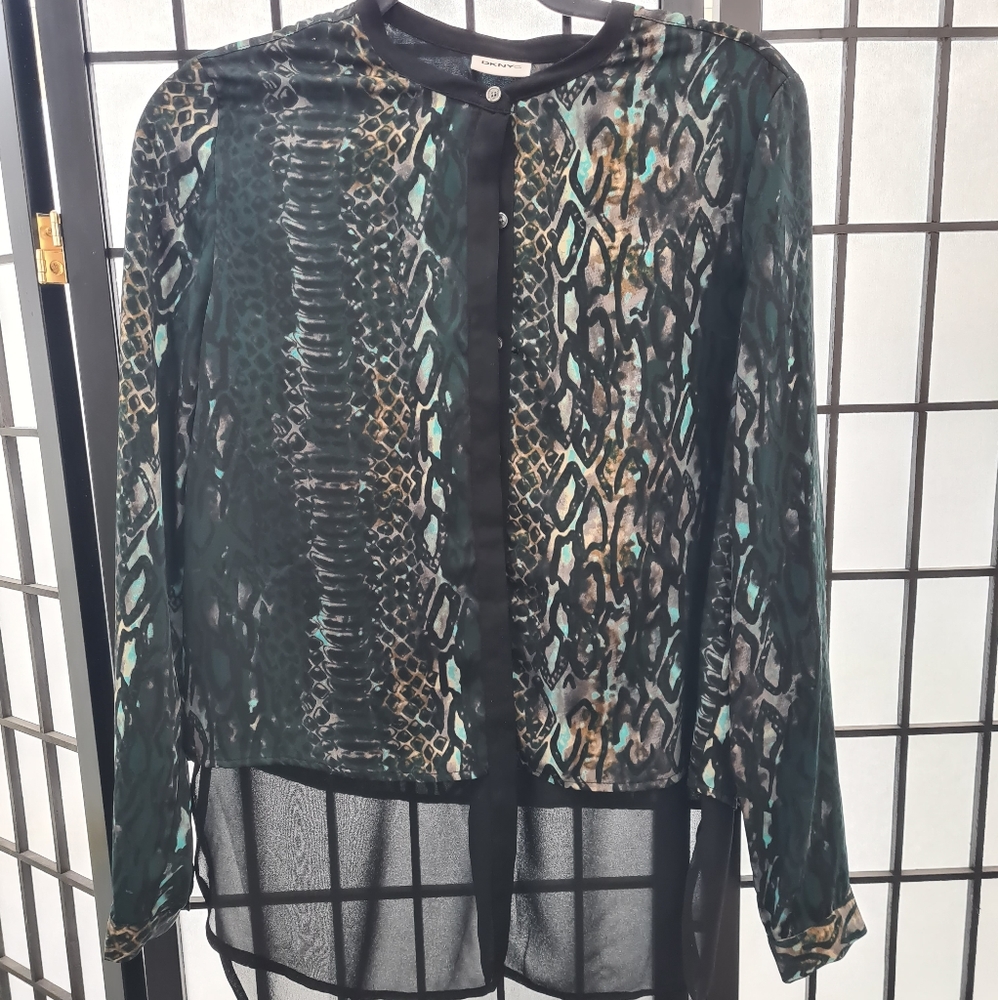 DKNYC Snakeskin blouse